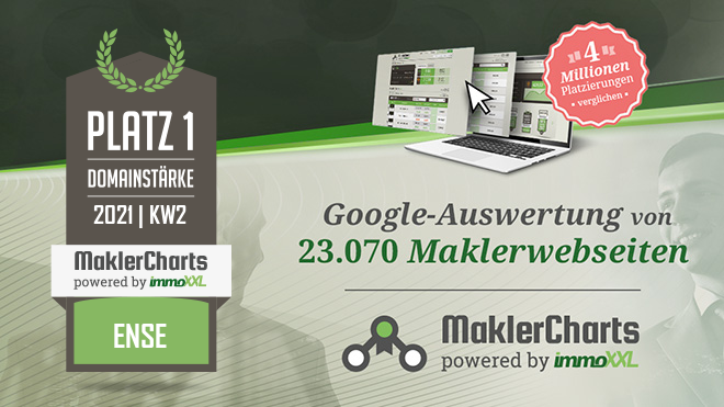 MaklerCharts KW: 01/2021 - BD Immobilien ist bester Makler in Ense